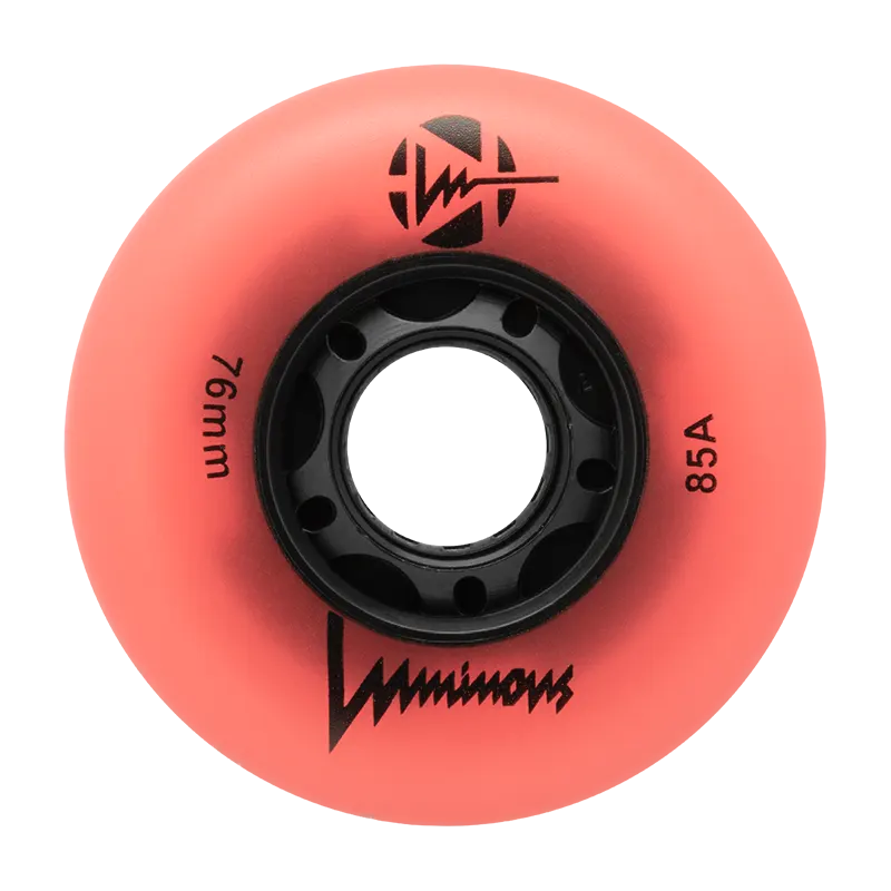 Rulluisuratas Luminous GLOW korallroosa 76mm