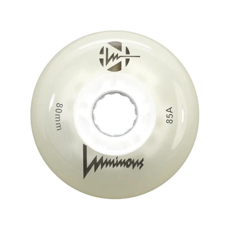 Rulluisuratas Luminous GLOW valge 80mm