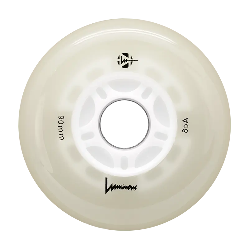 Rulluisuratas Luminous GLOW valge 90mm
